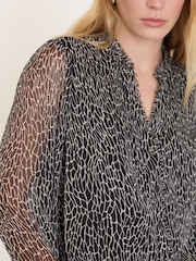 Whistles Black Dragonfly Long Sleeve Blouse - Image 4 of 5