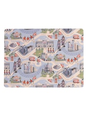 Cath Kidston Blue London Town Cork Back Placemats S04 - Image 1 of 2