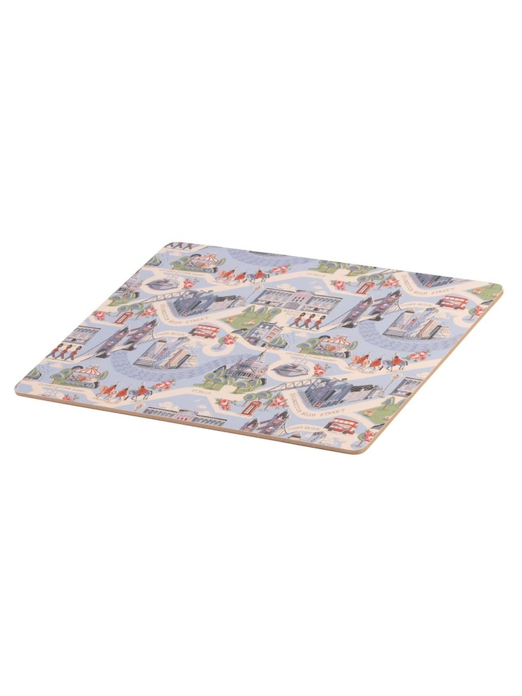 Cath Kidston Blue London Town Cork Back Placemats S04 - Image 4 of 4