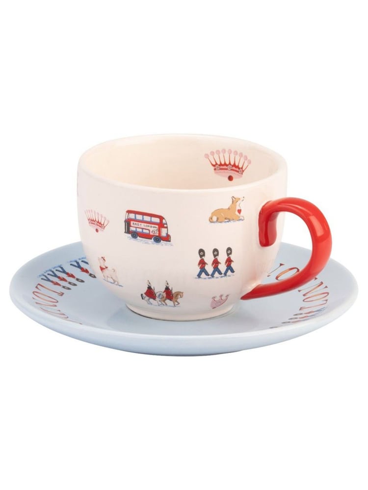 Cath Kidston Blue London Town Teacup & Saucer Set - Image 2 of 2
