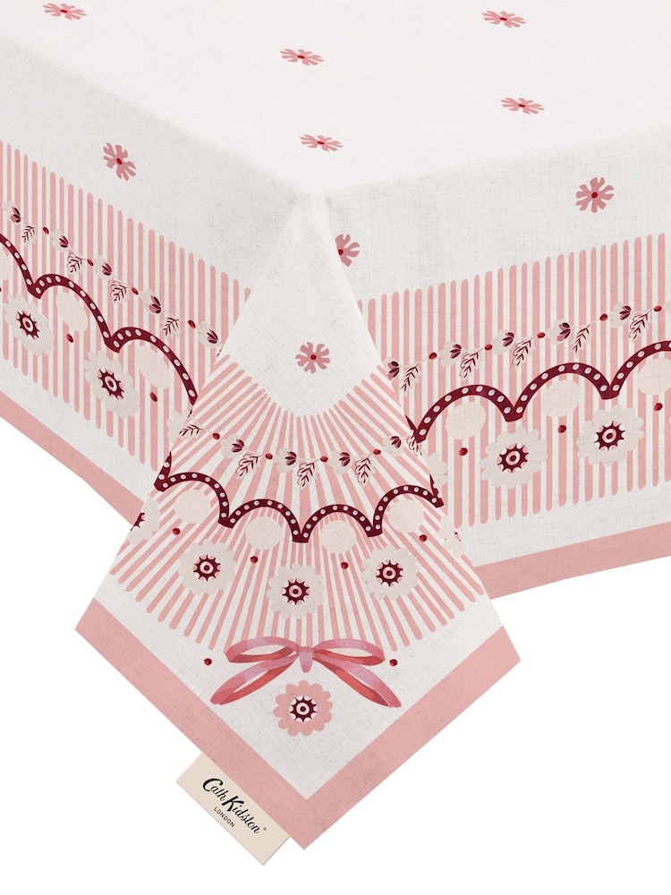 Cath Kidston Pink Spitalfields Silk Table Cloth - Image 1 of 1