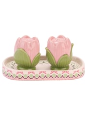 Cath Kidston Pink Spitalfields Silk Salt & Pepper Shaker Set - Image 3 of 4