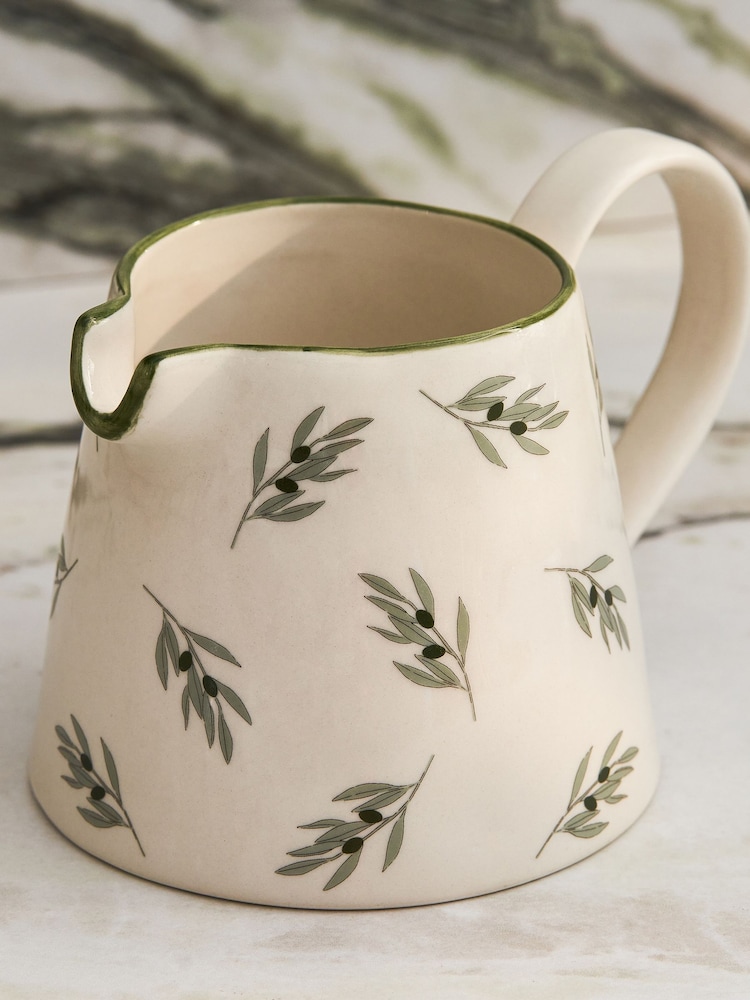 Sophie Allport Natural Olive Large Stoneware Jug - Image 2 of 3