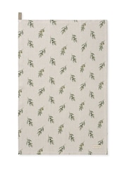 Льняное кухонное полотенце оливкового цвета Sophie Allport - Изображение 3 3