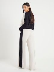 River Island Cream Colour Block Wide Leg Trousers - Image 2 of 4