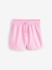 adidas Pink 3 Stripe Studio Fleece Shorts - Image 1 of 1