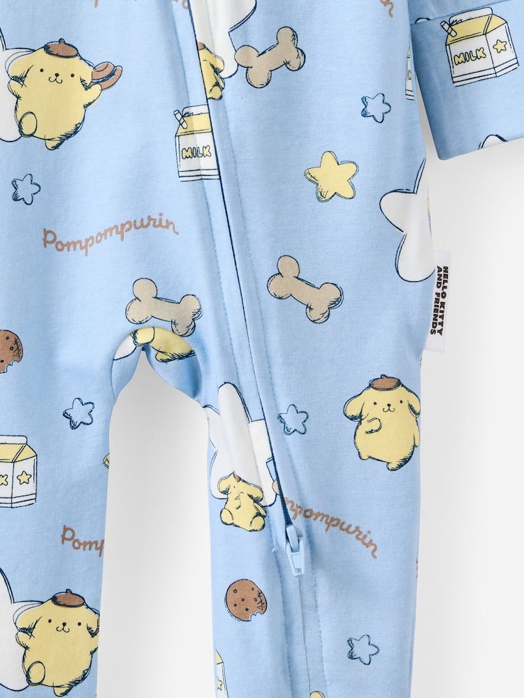 Cotton On Blue Hello Kitty Long Sleeve Zip Romper - Image 3 of 3 Cotton On Blue Hello Kitty Long Sleeve Zip Romper - Image 3 of 3