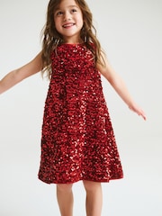 Cotton On Red Sabrina Sleeveless Dress Up Dress - Image 1 of 6