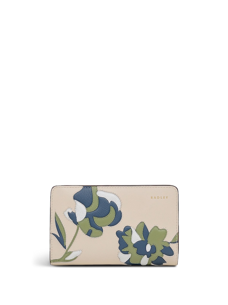Radley White Floral Medium Purse - Image 1 of 3