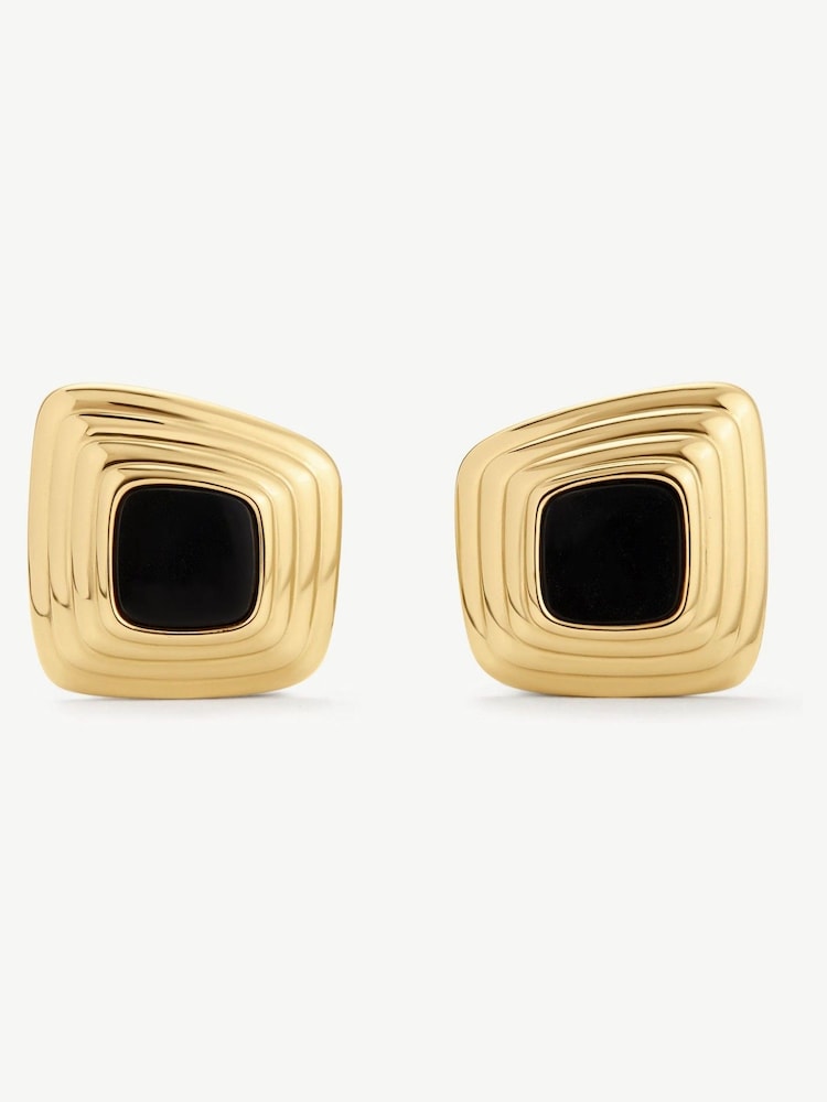 D.Louise Gold Tone Waterproof Tapered Statement Studs - Image 2 of 4