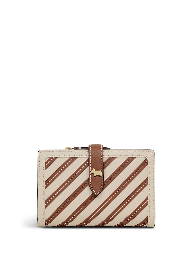 Radley White Willis Street Stripe Medium Purse - Image 1 of 4 Radley White Willis Street Stripe Medium Purse - Image 1 of 4