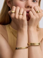 D.Louise Gold Tone Bold Oval Bangle - Image 3 of 3