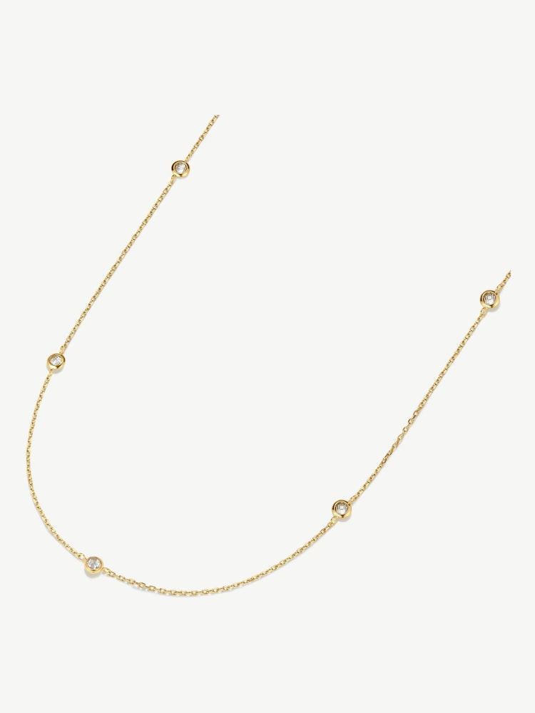 D. Louise Multi Stone Chain Necklace - Bild 2 von 2