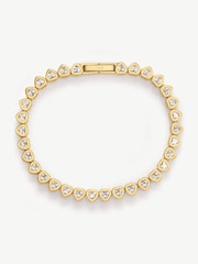 D.Louise Gold Tone Heart Bezel Tennis Bracelet - Image 1 of 2
