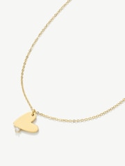D.Louise Gold Tone Heart with Stones Necklace - Image 2 of 4