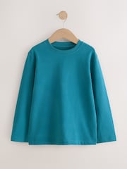 Teal Blue Cosy Long Sleeve T-Shirt (3-16yrs) - Image 1 of 4