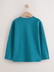 Teal Blue Cosy Long Sleeve T-Shirt (3-16yrs) - Image 2 of 4