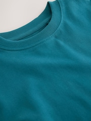 Teal Blue Cosy Long Sleeve T-Shirt (3-16yrs) - Image 4 of 4