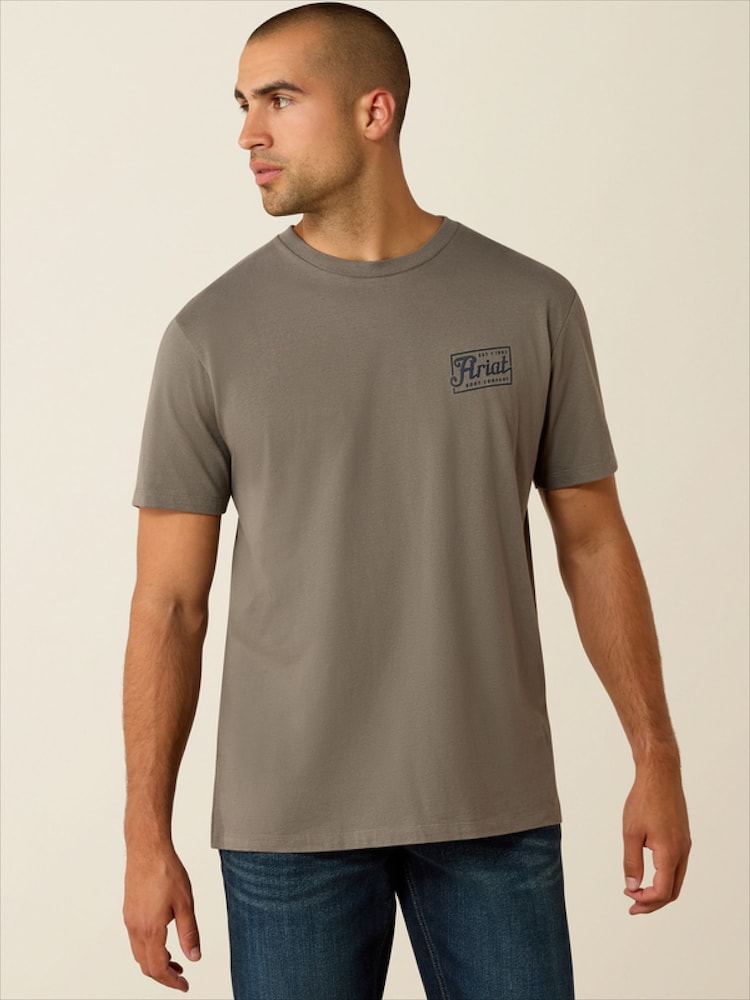 Ariat Grey Patriot Short Sleeve T-Shirt - Image 2 of 5