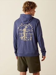 Ariat Blue Lightweight Retro Hoodie - Image 4 of 5