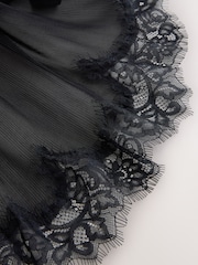 Black Sheer Lace Trim Cami Top - Image 7 of 8