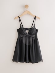 কালো - Lace Babydoll Shapewear - 9এর মধ্যে 6 ছবি