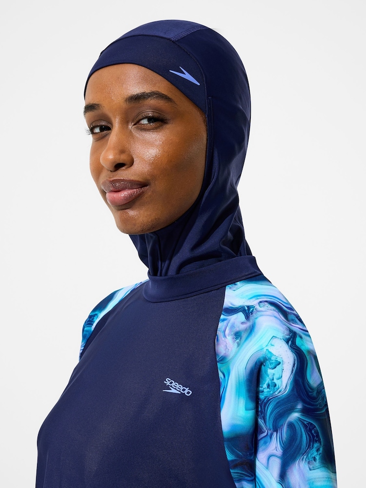 Speedo Blue Print Modesty Swim Set 3 Piece - Image 5 of 5