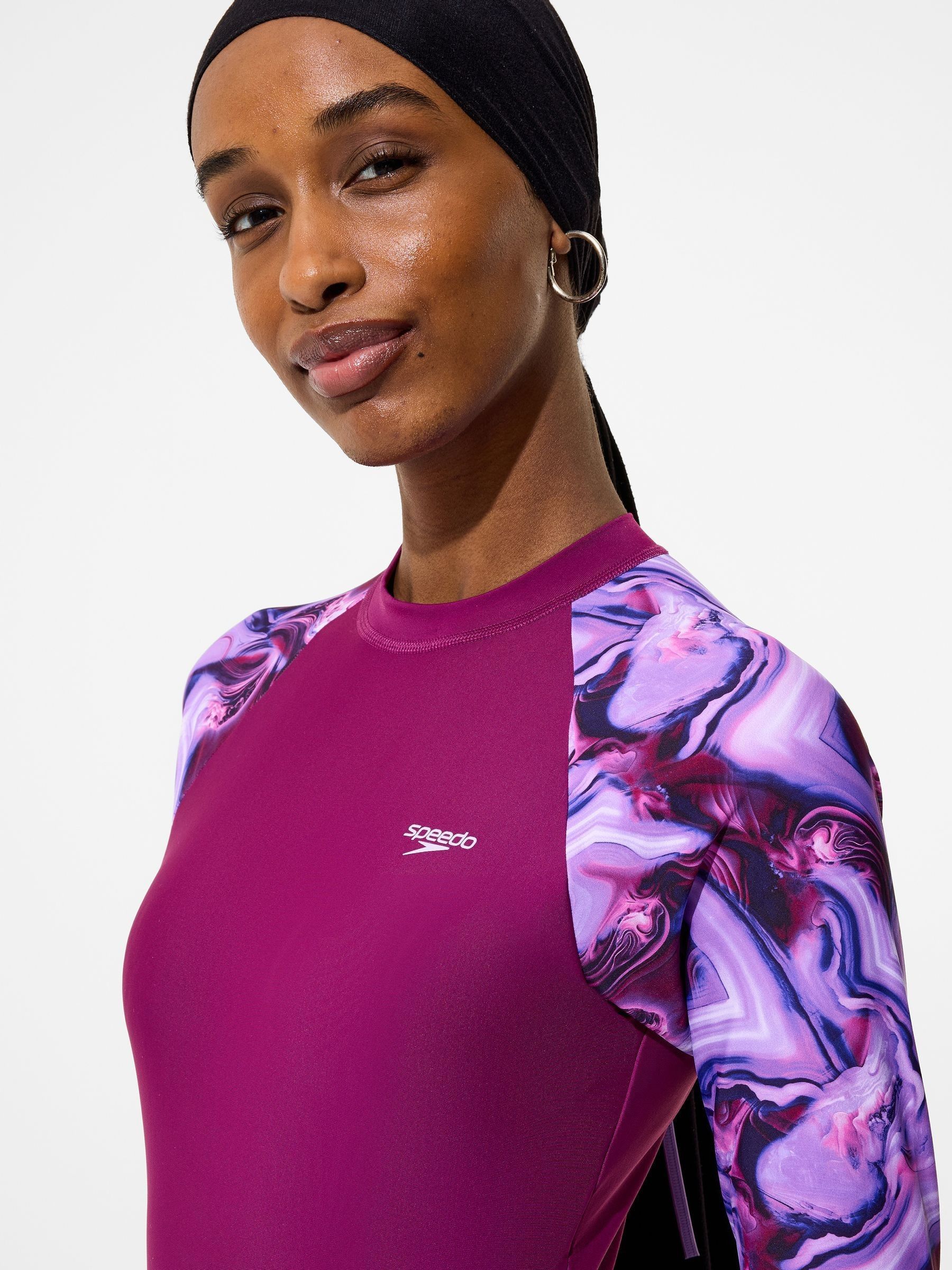 Buy Speedo Pink Print Long Sleeve Swim Dress from Next USA