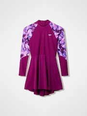 Speedo Pink Print Long Sleeve Swim Dress - Image 6 of 6