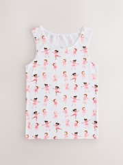 Pink Ballerina Printed Vests 3 Pack (1.5-16yrs) - Image 2 of 7
