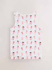 Pink Ballerina Printed Vests 3 Pack (1.5-16yrs) - Image 5 of 7