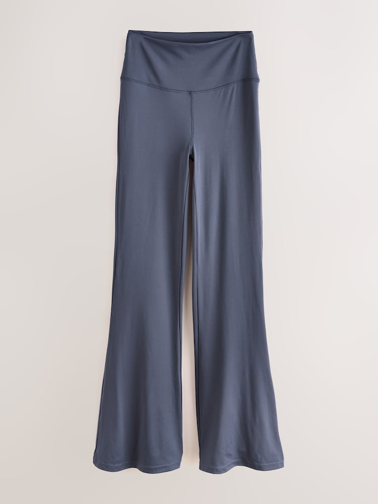 炭灰色 - Supersoft Dry Tech Kick Flare Yoga Sports Leggings - 圖片 1，共 3