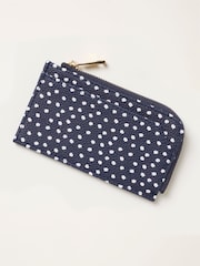 FatFace Navy Polka Dot Printed Card Holder - Image 1 of 3
