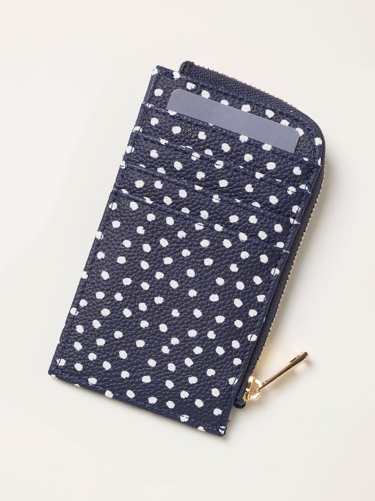 FatFace Navy Polka Dot Printed Card Holder - Image 2 of 3