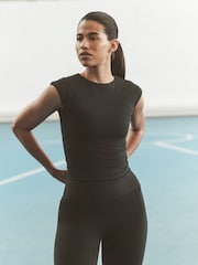 Black Active Sports Hidden Support Bra Top - Image 1 of 7