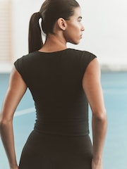Black Active Sports Hidden Support Bra Top - Image 3 of 7