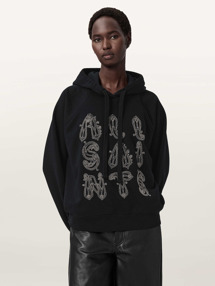 AllSaints Black Ella Talon Hoodie - Image 1 of 7