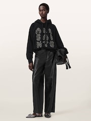 AllSaints Black Ella Talon Hoodie - Image 5 of 7