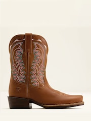 Ariat Brown Salina Narrow Cutter Toe Western Boot - Image 1 of 4