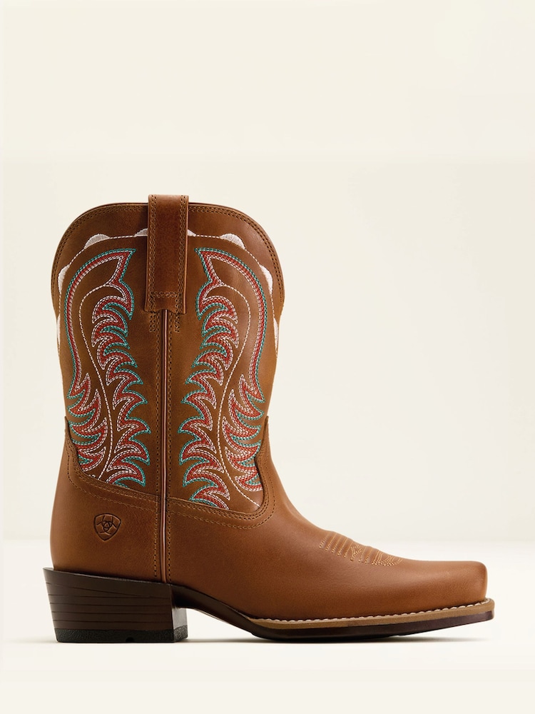 Ariat Brown Salina Narrow Cutter Toe Western Boot - Image 1 of 4