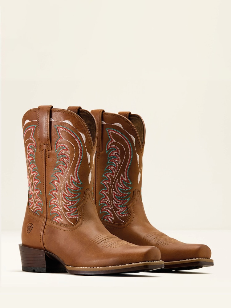 Ariat Brown Salina Narrow Cutter Toe Western Boot - Image 4 of 4