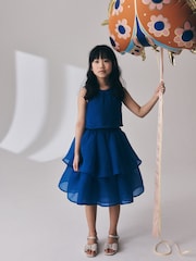 Cobalt Blue Blouse and Rara Skirt Set (3-16yrs) - Image 1 of 10