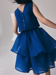 Cobalt Blue Blouse and Rara Skirt Set (3-16yrs) - Image 4 of 10