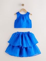 Cobalt Blue Blouse and Rara Skirt Set (3-16yrs) - Image 6 of 10