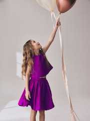 Rosa magenta - Conjunto de top y falda (3-16 años) - Imagen 3 de 9