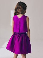 Rosa magenta - Conjunto de top y falda (3-16 años) - Imagen 4 de 9