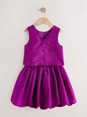 Rosa magenta - Conjunto de top y falda (3-16 años) - Imagen 7 de 9