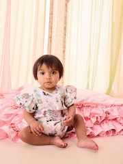 Pink / White Cath Kidston Baby Woven Romper - Image 1 of 6
