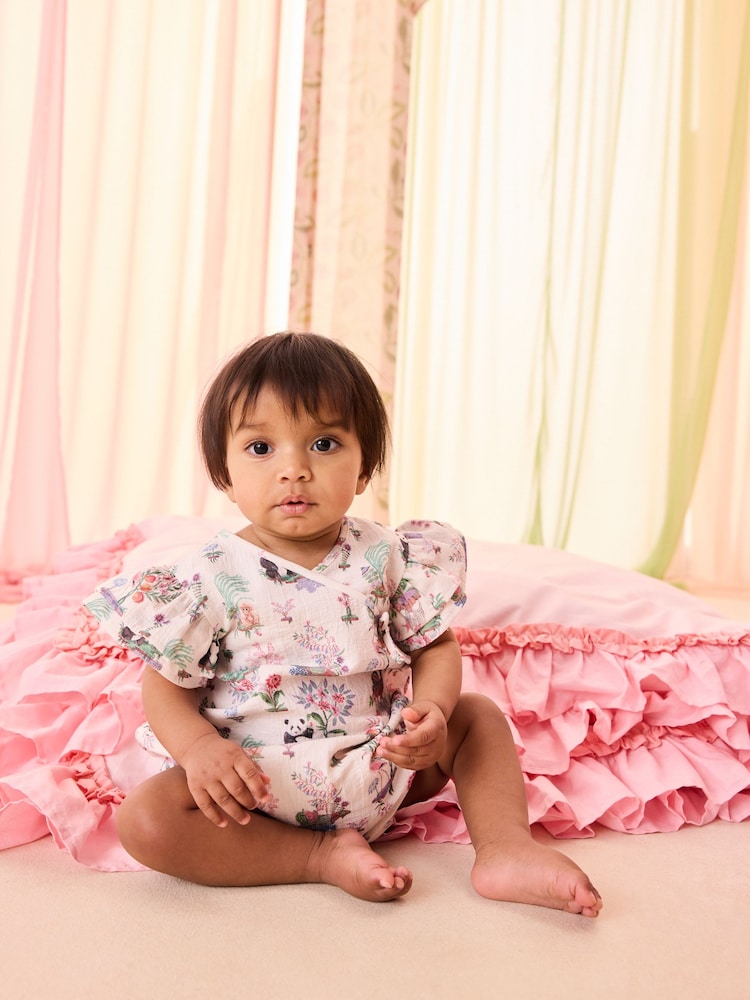 Pink / White Cath Kidston Baby Woven Romper - Image 1 of 6 Pink / White Cath Kidston Baby Woven Romper - Image 1 of 6