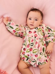 Pink / White Cath Kidston Baby Woven Romper - Image 2 of 6